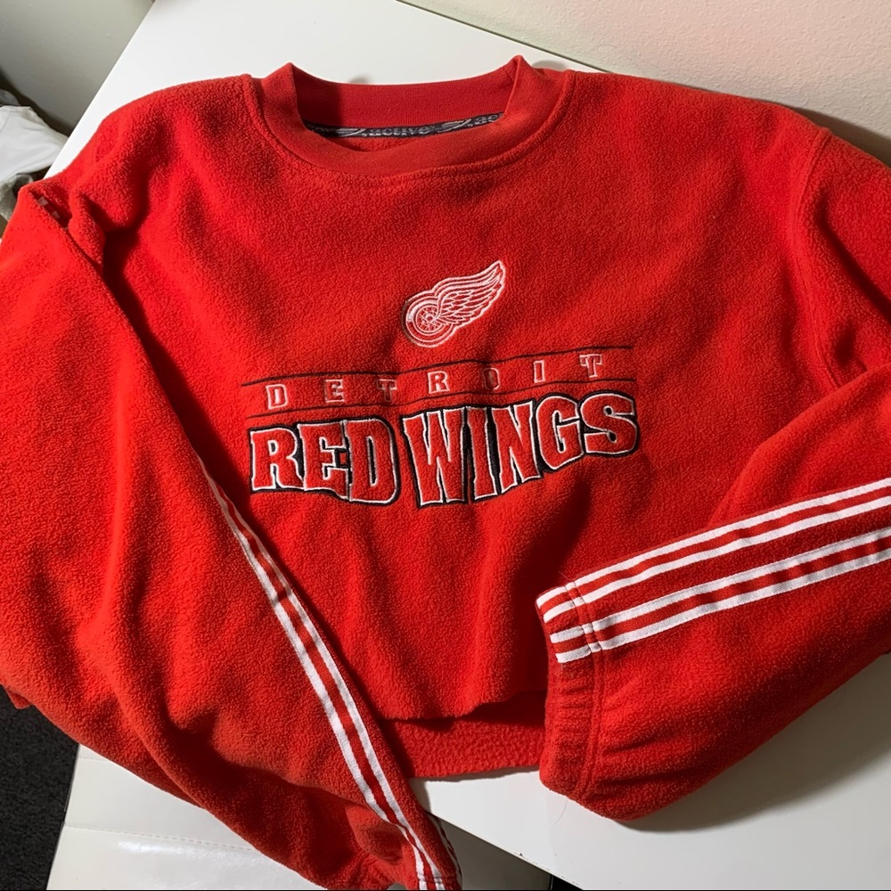 detroit red wings cropped sweatshirt